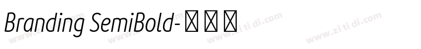Branding SemiBold字体转换